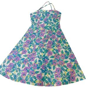 Kelly Floral Dress Strap Midi Dress-Size S/M